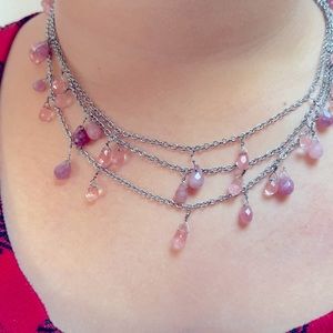 Necklace with Purple Beads